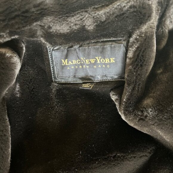 MARC NEW YORK LEATHER FUR LINED JACKET - Picture 2 of 9